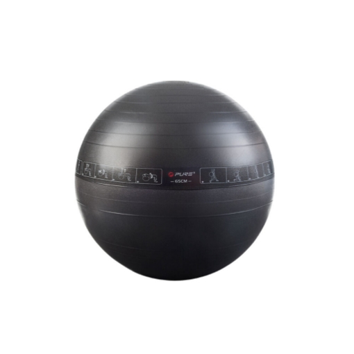 Picture of GYM BALL 65 CM BLACK + PUMP P2I 