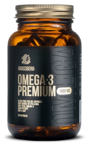 Picture of Grassberg Omega 3 Premium 1000mg - 60 Capsules