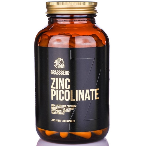 Picture of Grassberg Zinc Picolinate - 180 Capsules